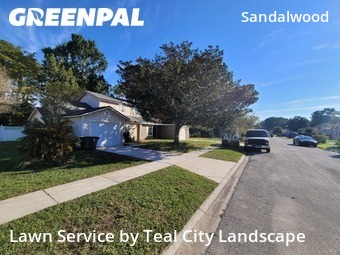 Turf Services in Jacksonville, 32246, Front Yard Mowing by Teal City Landscape , work completed in Oct , 2025