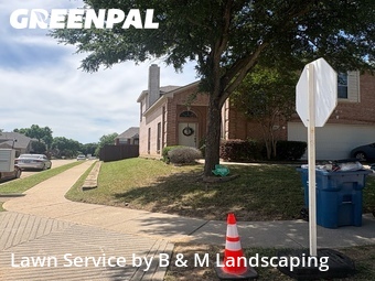 Lawn Maintenancein Flower Mound,75028,Lawn Mowing Service by B & M Landscaping, work completed in Jun , 2026