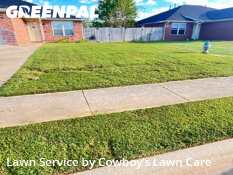 Lawn Maintenance in Rogers, 72758, Front Yard Mowing by Cowboy’s Lawn Care, work completed in Nov , 2025