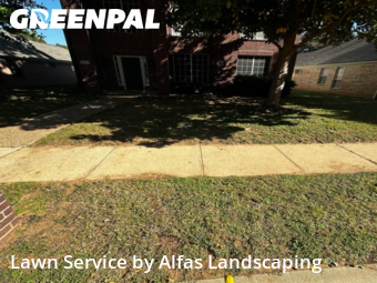 Grass Cuttingin Lewisville,75077,Yard Mowing by Alfas Landscaping, work completed in Dec , 2025