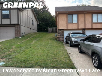 Yard Cuttingin Blue Springs,64015,Lawn Cut by Mean Green Lawn Care, work completed in Nov , 2025