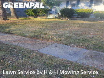 Lawn Maintenancein Ferguson,63135,Grass Cut by H & H Mowing Service, work completed in Dec , 2025
