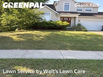 Completed mowing work