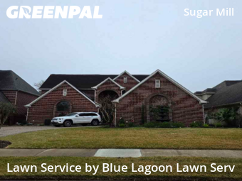 Yard Mowingin Sugar Land,77498,Grass Cutting by Blue Lagoon Lawn Serv, work completed in Feb , 2026
