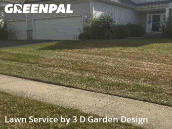 Front Yard Mowing in Algonquin, 60102, Yard Maintenance by 3 D Garden Design, work completed in Dec , 2025