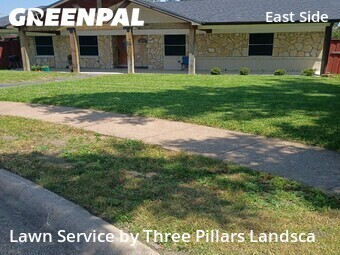 Lawn Mowingin Garland,75042,Lawn Care by Three Pillars Landsca, work completed in Jun , 2026