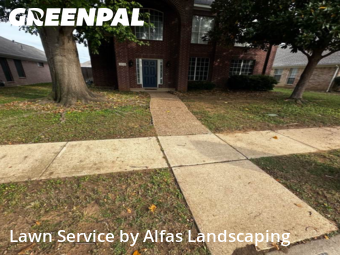 Yard Cuttingin Lewisville,75077,Lawn Cut by Alfas Landscaping, work completed in Dec , 2025