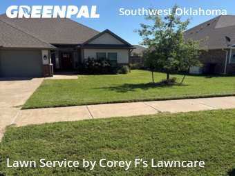 Lawn Mowingin Yukon,73099,Lawn Mowing by Corey F’s Lawncare, work completed in Nov , 2025