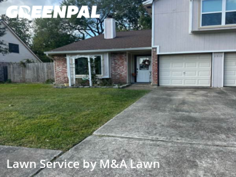 Lawn Maintenancein League City,77573,Lawn Mowing by M&A Lawn, work completed in Dec , 2025