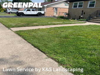 Yard Work in Tinley Park, 60477, Front Yard Mowing by K&S Landscaping, work completed in Nov , 2025
