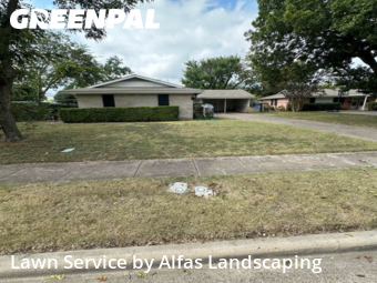 Yard Mowingin Richardson,75080,Grass Cut by Alfas Landscaping, work completed in Dec , 2025