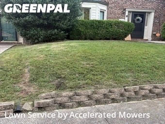 Completed mowing work
