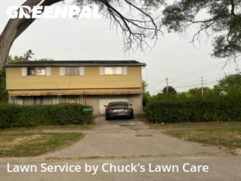 Lawn Cutin Saginaw,48601,Lawn Care Service by Chuck’s Lawn Care , work completed in Oct , 2025