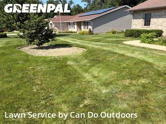 Completed mowing work