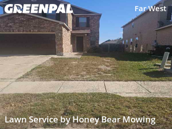Lawn Care Servicein San Antonio,78245,Lawn Cut by Honey Bear Mowing, work completed in Jan , 2026