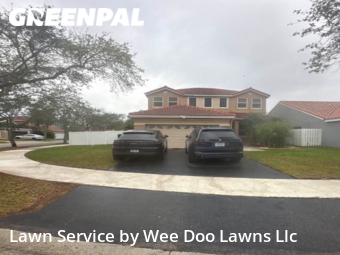 Lawn Mowin Weston,33326,Lawn Service by Wee Doo Lawns Llc, work completed in Dec , 2025