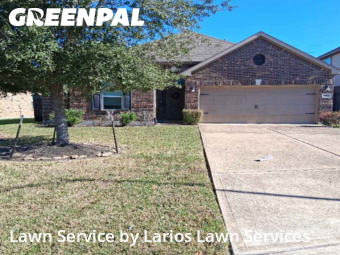 Lawn Mowing Servicein Pearland,77584,Yard Cutting by Larios Lawn Services, work completed in Jan , 2026