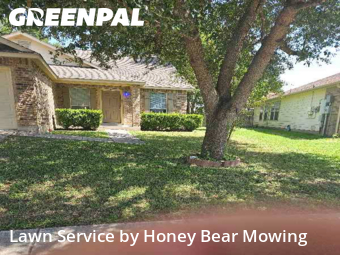 Lawn Mowing Servicein Cibolo,78108,Lawn Cutting by Honey Bear Mowing, work completed in Nov , 2025