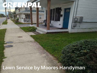 Front Yard Mowing in Milford, 19963, Lawn Services by Moores Handyman, work completed in Nov , 2025