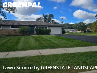 Yard Care Services in Hoffman Estates, 60169, Front Yard Mowing by GREENSTATE LANDSCAPE, work completed in Nov , 2025