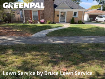 Front Yard Mowing in Elmwood Park, 60707, Grass Cutting by Bruce Lawn Service, work completed in Nov , 2025