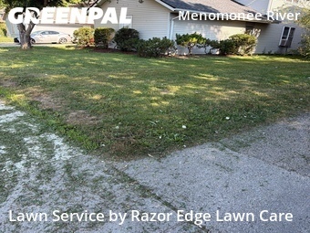 Completed mowing work
