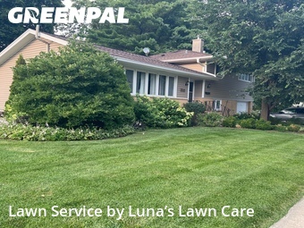 Completed mowing work