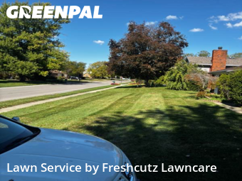 Lawn Management in Centerville, 45459, Front Yard Mowing by Freshcutz Lawncare, work completed in Nov , 2025