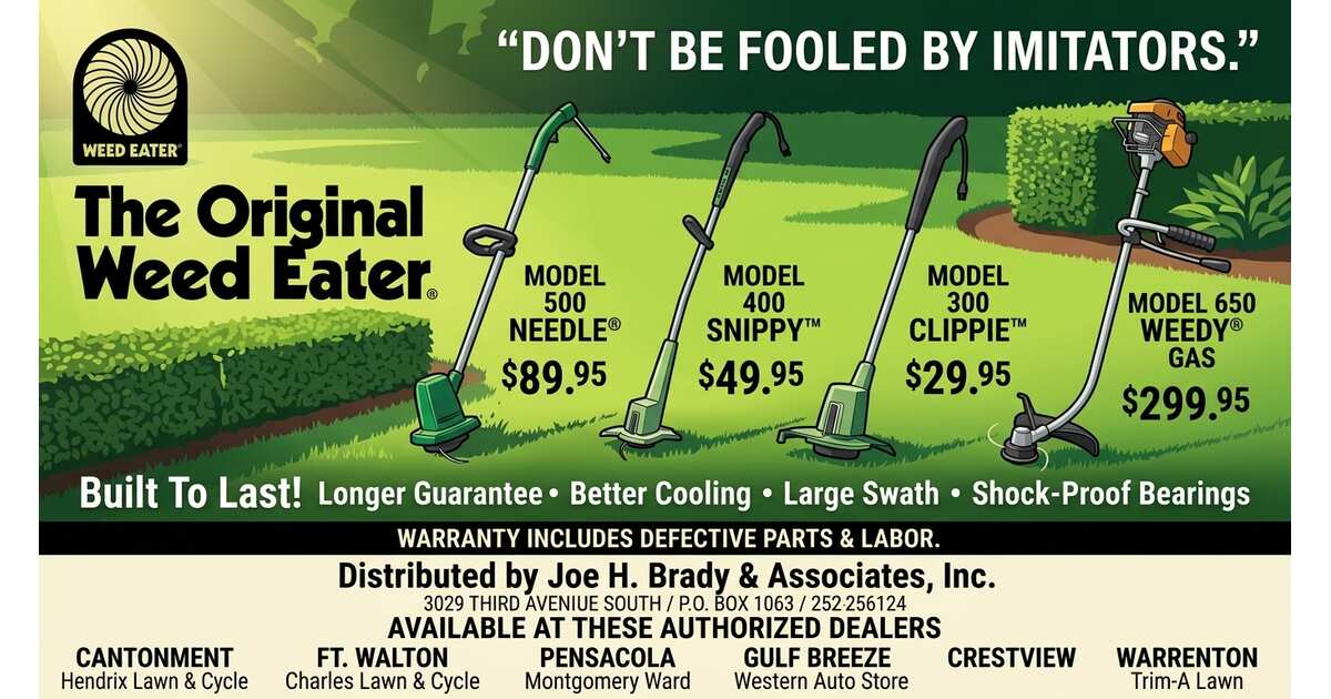 The First Gas Powered Weed Eater (An Advertisement from 1977)