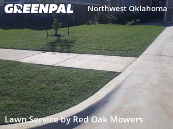Grass Cutin Edmond,73013,Lawn Service by Red Oak Mowers, work completed in Feb , 2026