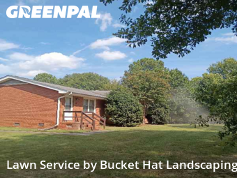 Lawn Mowin Huntersville,28078,Yard Mowing by Bucket Hat Landscaping, work completed in Feb , 2026
