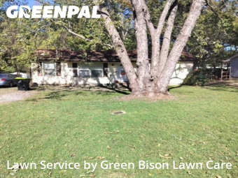 Lawn Mowingin Clarksville,37042,Lawn Care Service by Green Bison Lawn Care, work completed in Oct , 2025