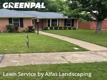 Lawn Care Servicein Richardson,75080,Grass Cut by Alfas Landscaping, work completed in Jun , 2026