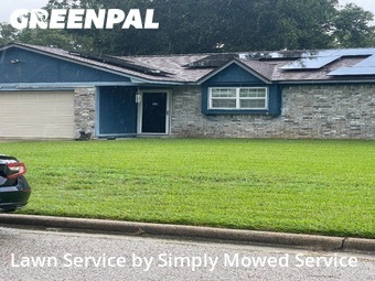 Grass Cutting in Texas City, 77590, Yard Maintenance by Simply Mowed Service, work completed in Dec , 2025