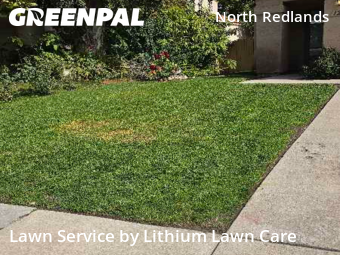 Lawn mowing work completed in Redlands, CA