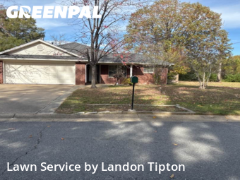 Lawn Cutting in Conway, 72034, Front Yard Mowing by Landon Tipton, work completed in Nov , 2025