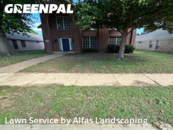 Lawn Mowing Servicein Lewisville,75077,Lawn Care by Alfas Landscaping, work completed in Dec , 2025