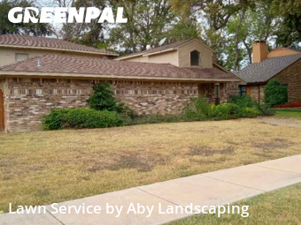 Lawn Servicein Richardson,75082,Yard Cutting by Aby Landscaping, work completed in Dec , 2025