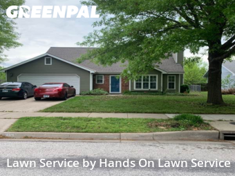Lawn Mowing Servicein Lawrence,66047,Yard Cutting by Hands On Lawn Service, work completed in Dec , 2025