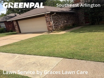 Completed mowing work