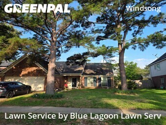 Lawn Carein Houston,77084,Lawn Cutting by Blue Lagoon Lawn Serv, work completed in Jun , 2026