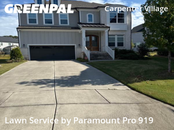 Lawn Management in Cary, 27519, Front Yard Mowing by Paramount Pro 919, work completed in Oct , 2025