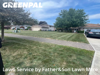 Yard Cutting in North Olmsted, 44070, Grass Care by Father&Son Lawn Mtce, work completed in Oct , 2025