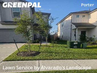 Front Yard Mowing in Montgomery County, 77365, Front Yard Mowing by Alvarado's Landscape, work completed in Nov , 2025