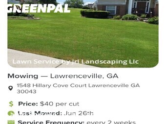 Lawn Cut nearby Lawrenceville, GA, 