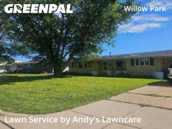 Front Yard Mowing in St. Louis Park, 55426, Lawn Work by Andy's Lawncare, work completed in Oct , 2025