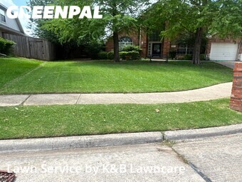 Lawn Cutin Flower Mound,75028,Yard Cutting by K&B Lawncare, work completed in Jun , 2026