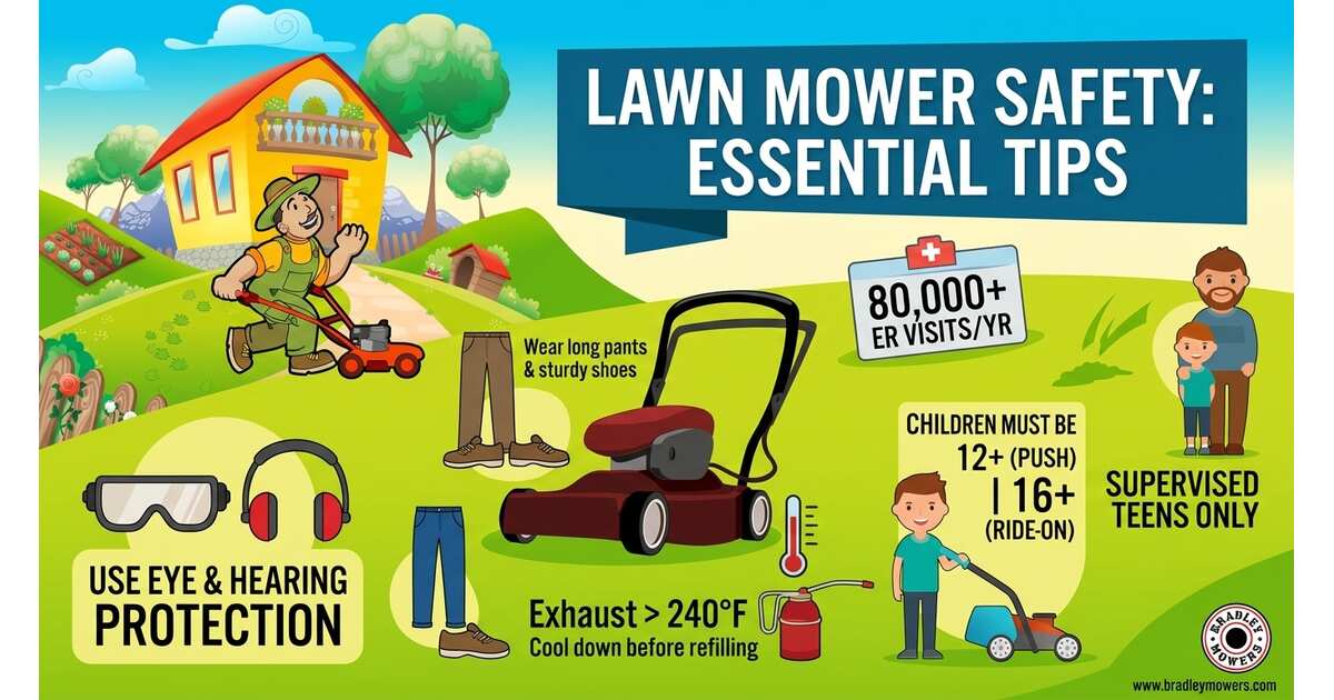 What you need to know: Lawnmower Safety Infographic | GreenPal