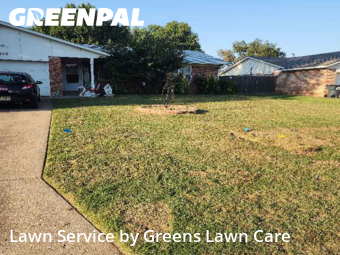 Yard Services in Jenks, 74037, Front Yard Mowing by Greens Lawn Care, work completed in Nov , 2025