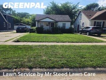 Completed mowing work